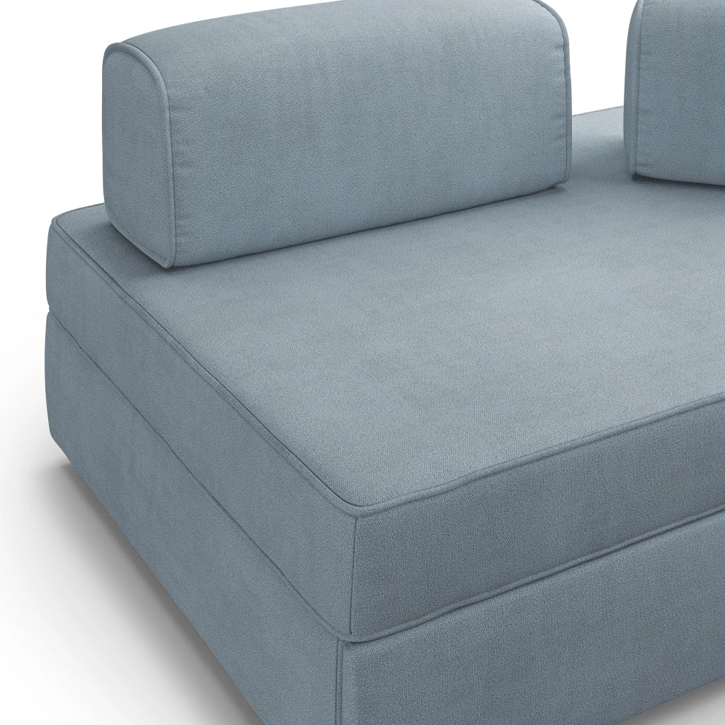Liberty Divano senza pouf estraibile e schienali movibili in tessuto morbido impermeabile T02 180 cm carta da zucchero