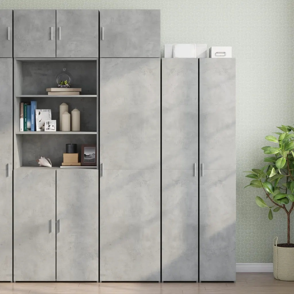 Armadietto a Muro | Mobile a Parete Grigio Cemento 50x42,5x40 cm Legno Multistrato