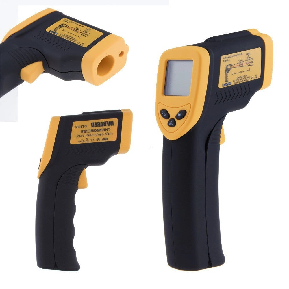 Trade Shop - Termometro Digitale Ad Infrarossi Con Laser -50° A 380° Smart Sensore Dc 9 Volt -
