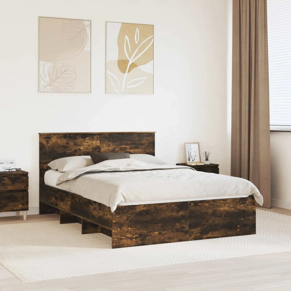Struttura del letto Rovere fumé 140 x 200 cm Legno multistrato 3408855