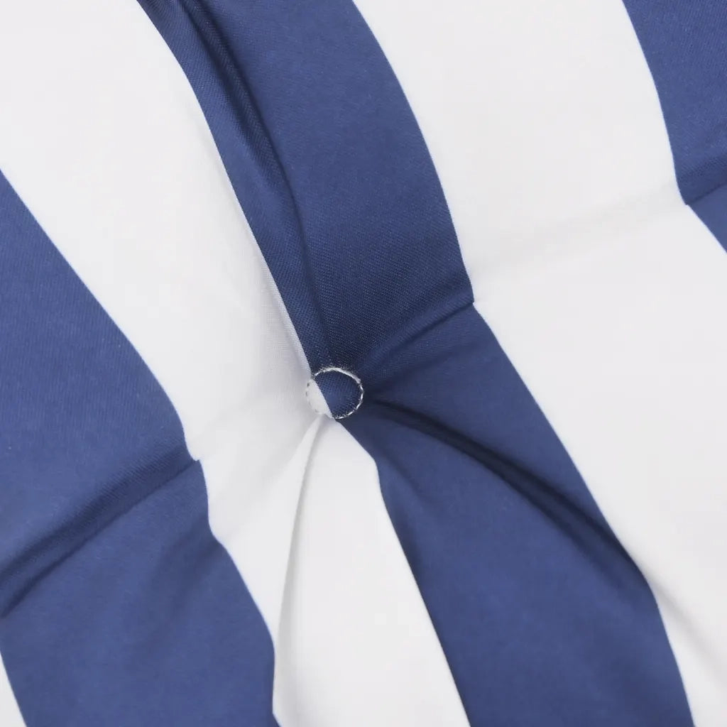 Cuscini per Pallet 2 pz | Cuscini per sedie Strisce Blu e Bianche Tessuto Oxford