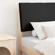 Testiera imbottita-Testiera con Cuscini-Testata Nero 75 cm Pino massello 315863