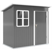 Casetta da giardino 2,55 m2, casetta da giardino con tetto a falda, 221 x 133 x 190/173 cm, capanno per attrezzi con porta chiudibile a chiave,