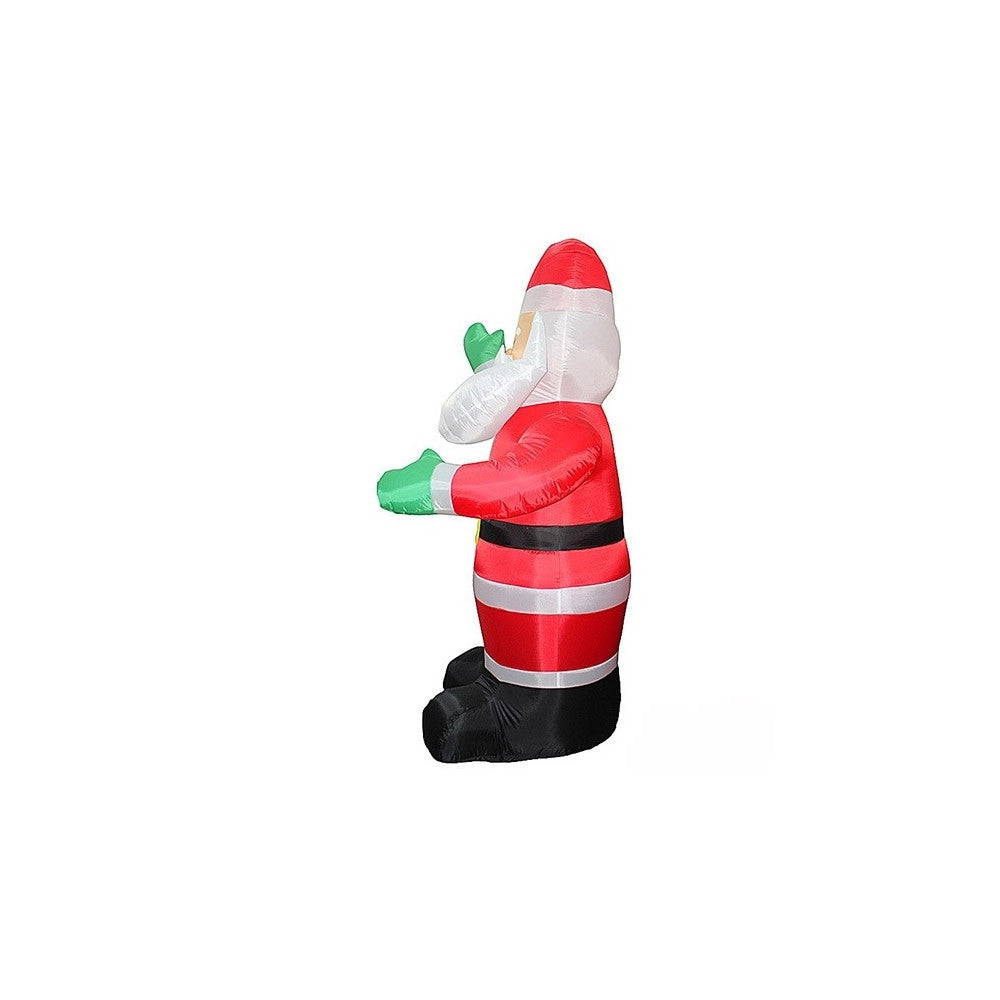 Trade Shop - Babbo Natale Santa Claus Gonfiabile Con Pompa Aria Integrata 90x60x40cm -