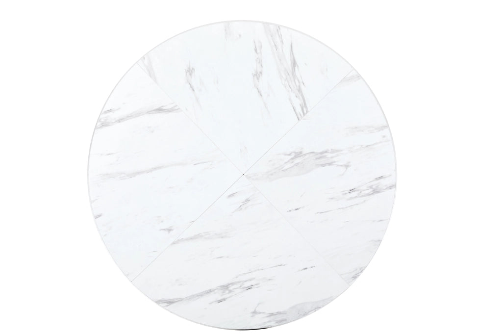 TAVOLO Rotondo 100 x 75 cm MDF Bianco