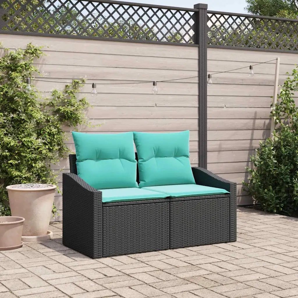 Divano da giardino Grigio 123 x 62 x 69cm polyrattan 42006780