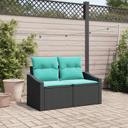 Divano da giardino Grigio 123 x 62 x 69cm polyrattan 42006780