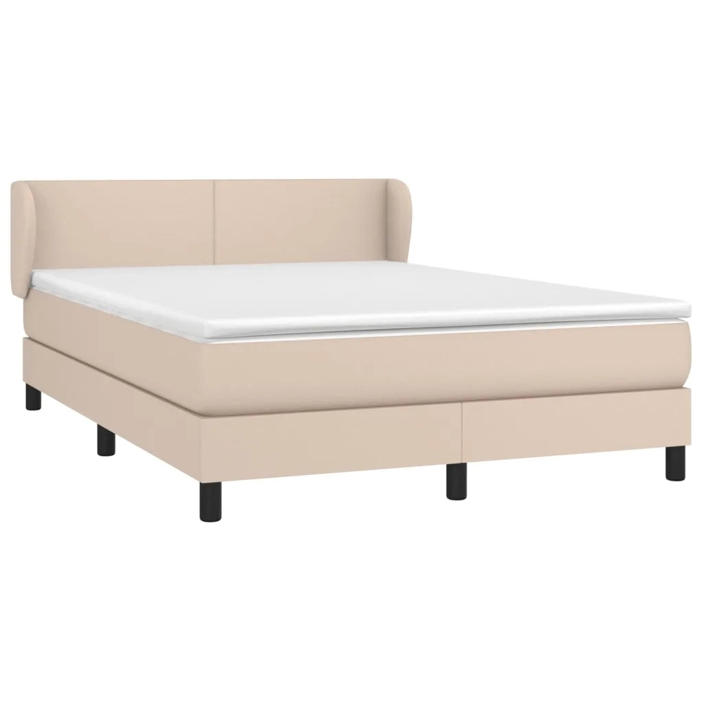 Giroletto a Molle con Materasso Cappuccino 140x190cm Similpelle