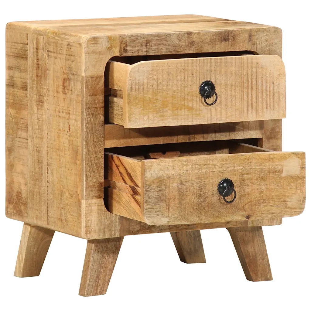 Comodini 2pz 40x32x46 cm in Legno Massello di Mango Grezzo 4104512