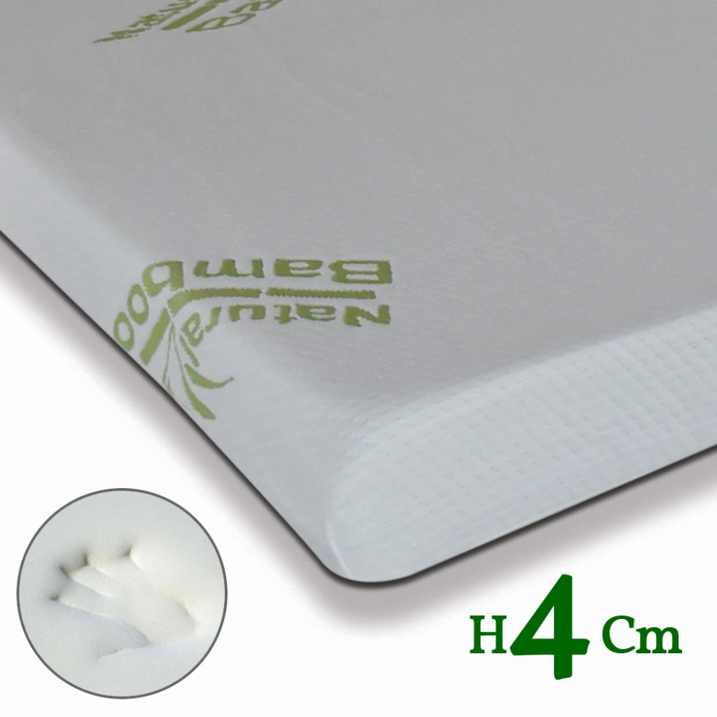 Topper memory 140x195 cm, Topper per materasso alto 4 cm al miglior prezzo, correttore per materasso con tessuto Anallergico 