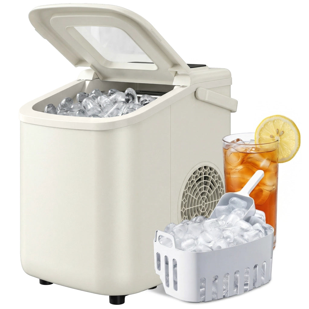 Macchina del Ghiaccio Autopulente 12 kg/24h ¨C Minimal ¨C Beige