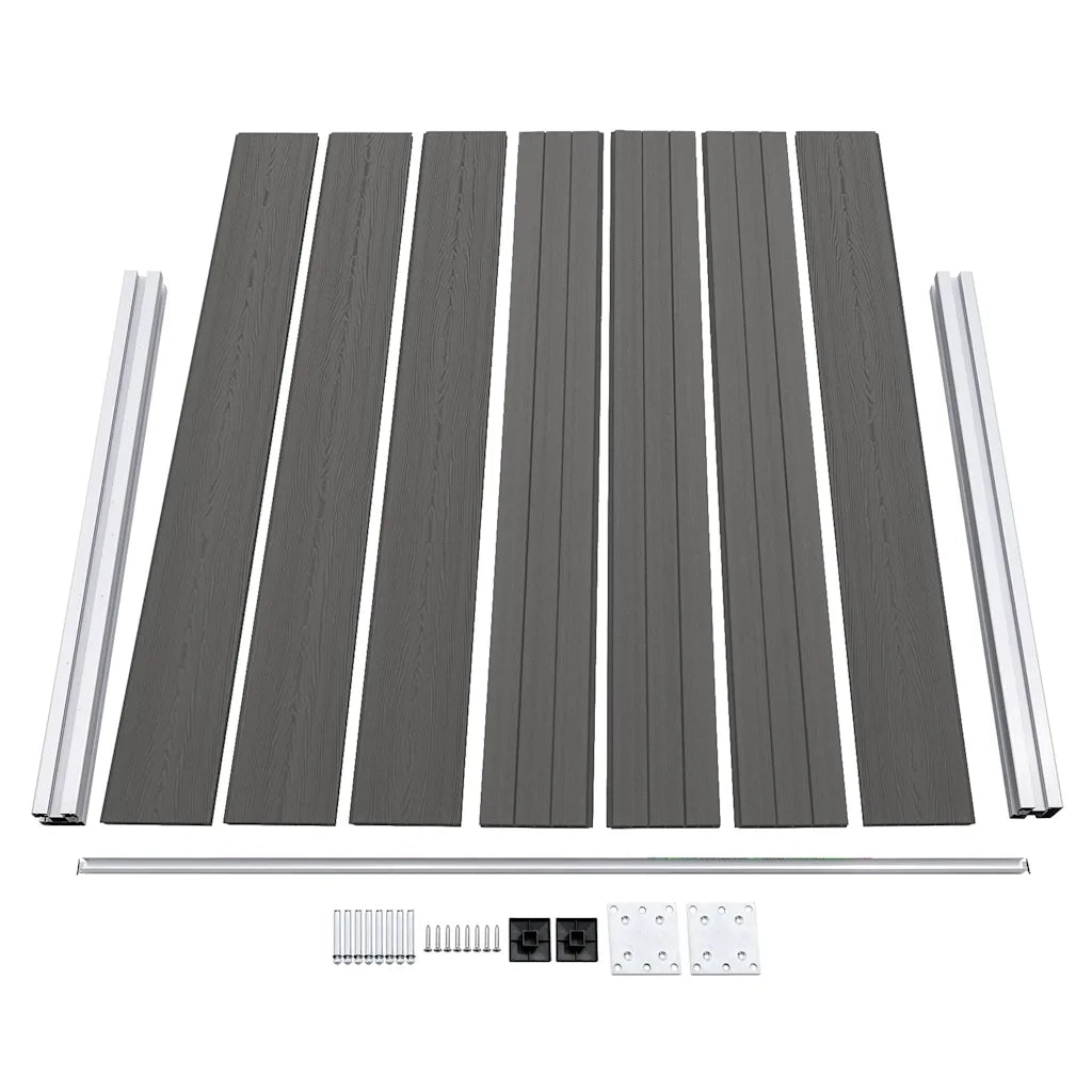 Pannello di recinzione | Recinzione da Giardino in WPC 180x146 cm Grigio