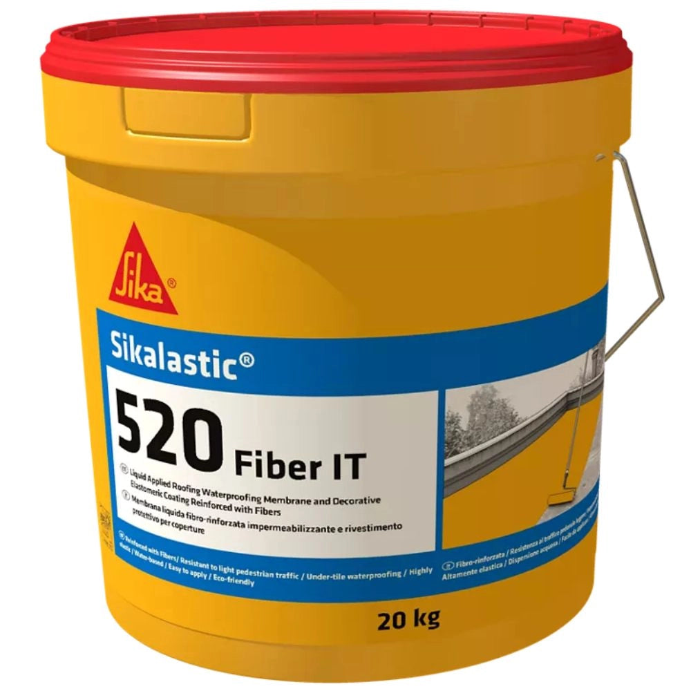 Sika sikalastic 520 fiber it membrana impermeabilizzante elastomerica grigia 20 kg