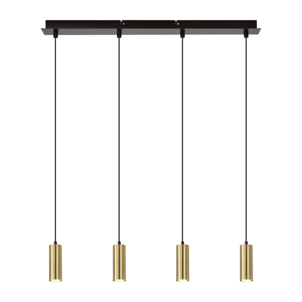 Lampada a sospensione ZMH GU10 retr¨° oro 170cm metallo con 4 luci in stile industriale