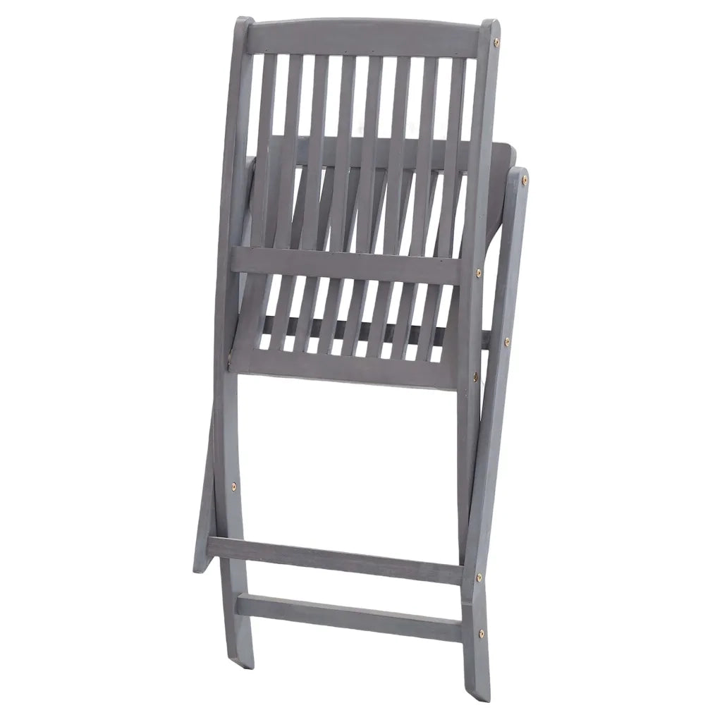 Sedie da Giardino Pieghevoli 8 pz con Cuscini Massello Acacia 3078311