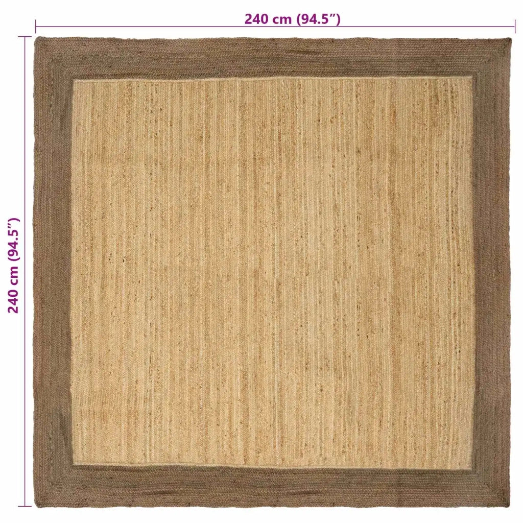 Tappeti per area Naturale e Grigio 240 x 240 cm Juta 42010676