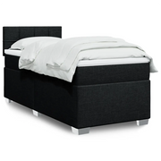 Giroletto a Molle con Materasso Nero 90x190 cm in Tessuto 3288045