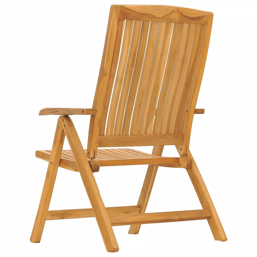 Sedie da Giardino Reclinabili con Cuscini 4 pz in Legno di Teak 3196474