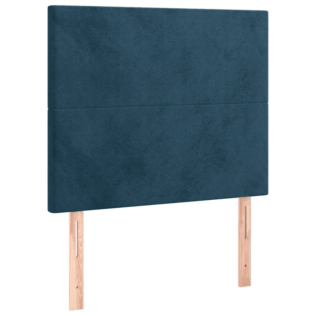 Letto a Molle con Materasso e LED Blu Scuro 100x200 cm 3135991