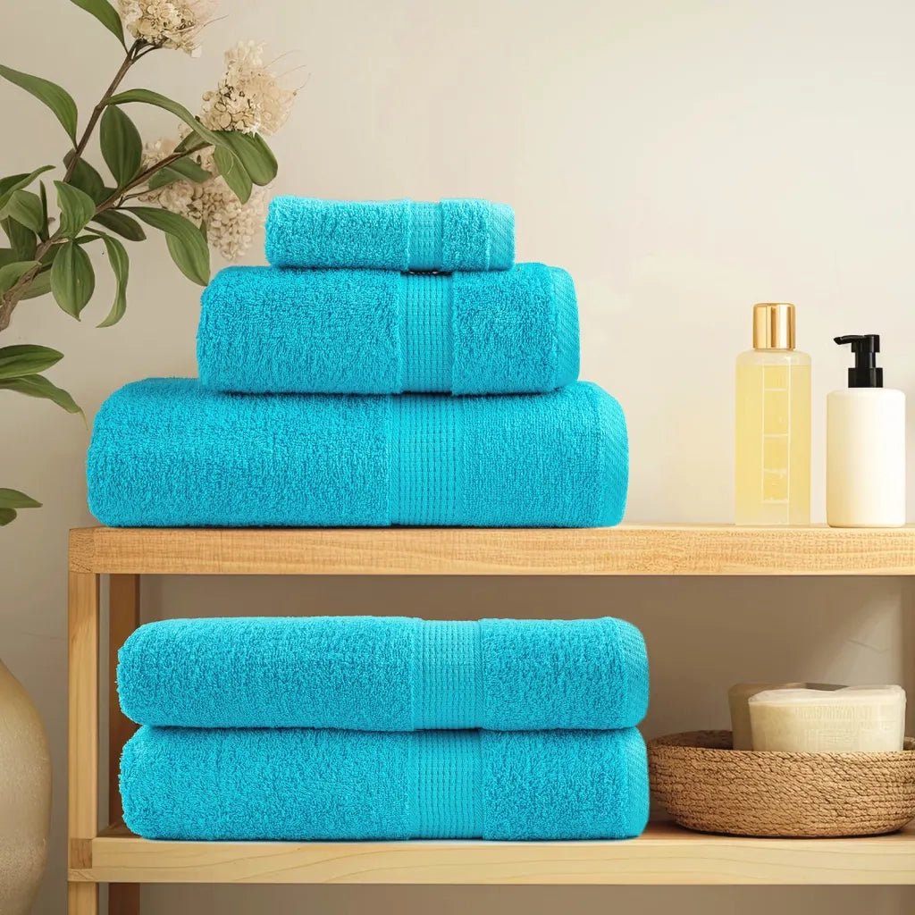 Asciugamani Premium SOLUND 2 pz | Teli per bagno Turchese 30x30 cm 600 g/m2