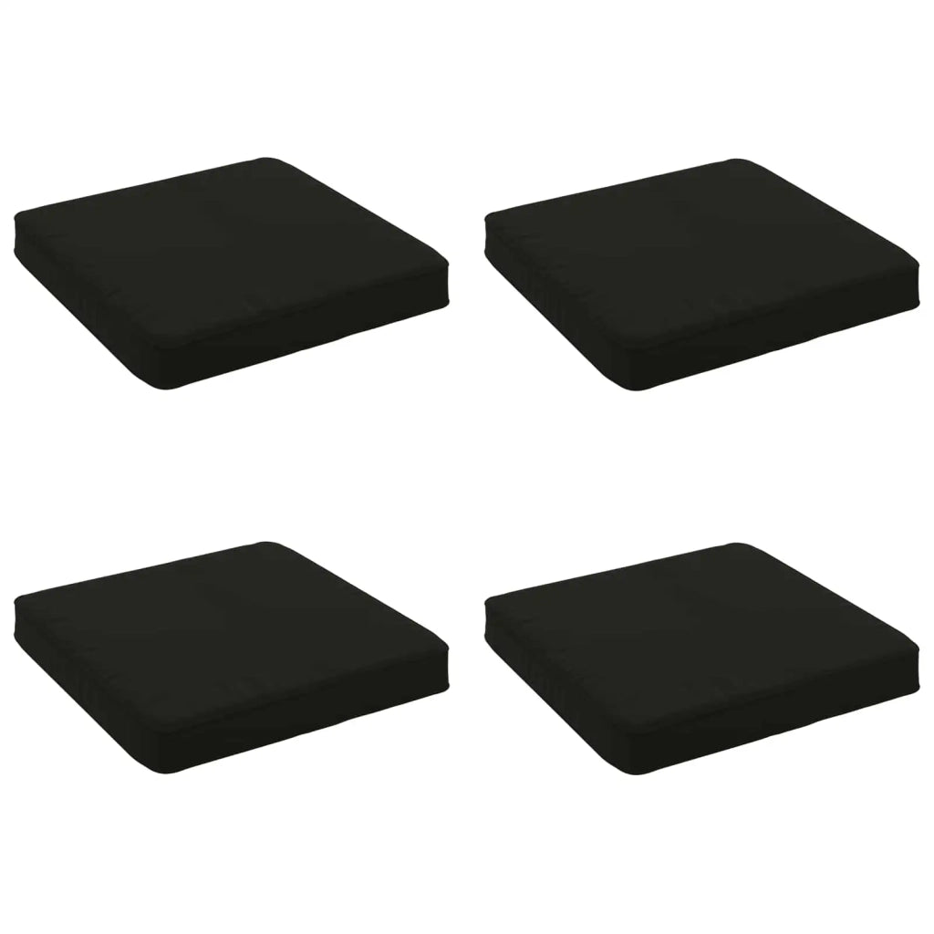 Cuscini per Sedia in 4 Pezzi VUGHT 4 pcs 100% Poliestere Nero 946224
