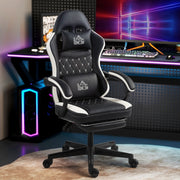 SEDIA DA GAMING Reclinabile 64x65x118-128 cm Poliestere Nero con poggiapiedi