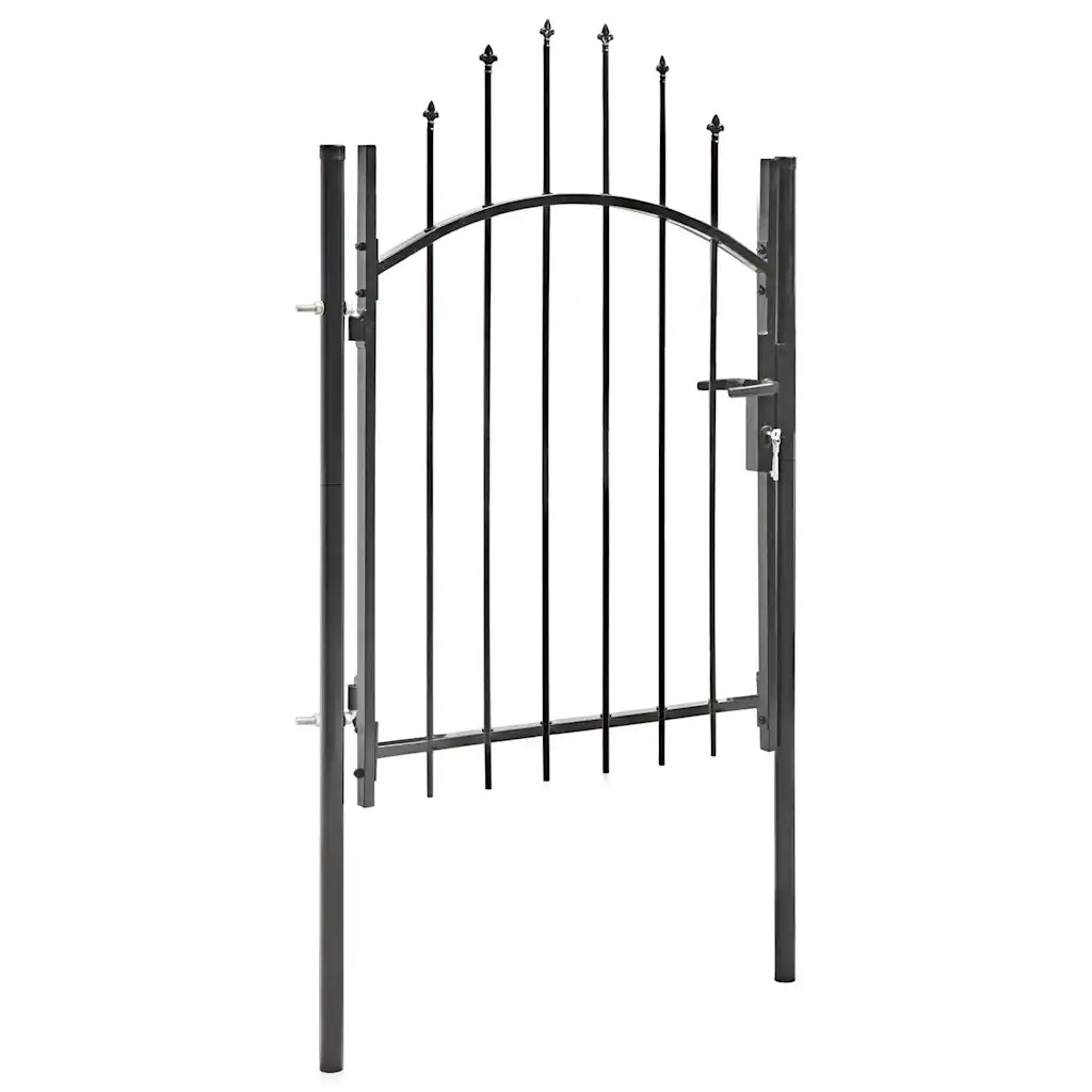 Cancello da Giardino Woerden in Acciaio 1x1,25m Nero 143059