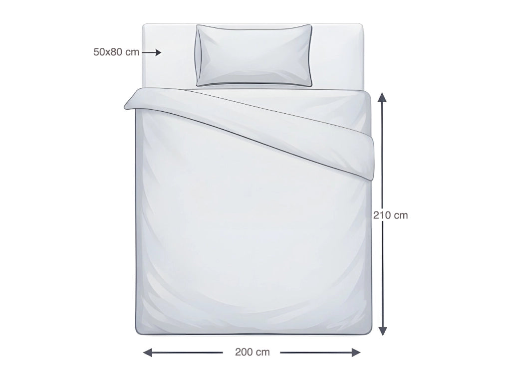 Copripiumino Sacco Piumone 100% Cotone Made In Italy Disegno Sambuco - Piazza E Mezza - Perla