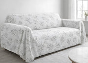 Telo Arredo Copritutto Salvadivano 100% Cotone Made In Italy Disegno Sambuco - Singolo - Perla