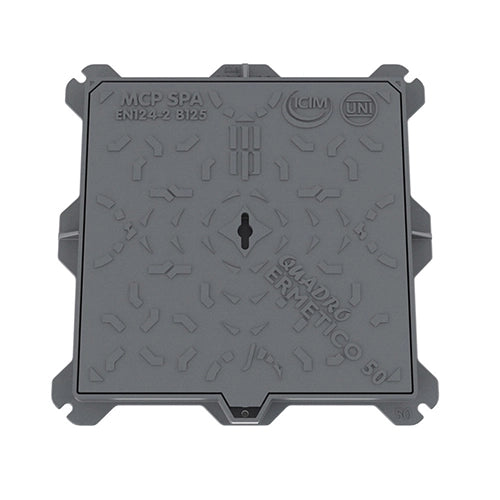 CHIUSINO IN GHISA B125- cm 30 x 30- MCP- pezzi 1