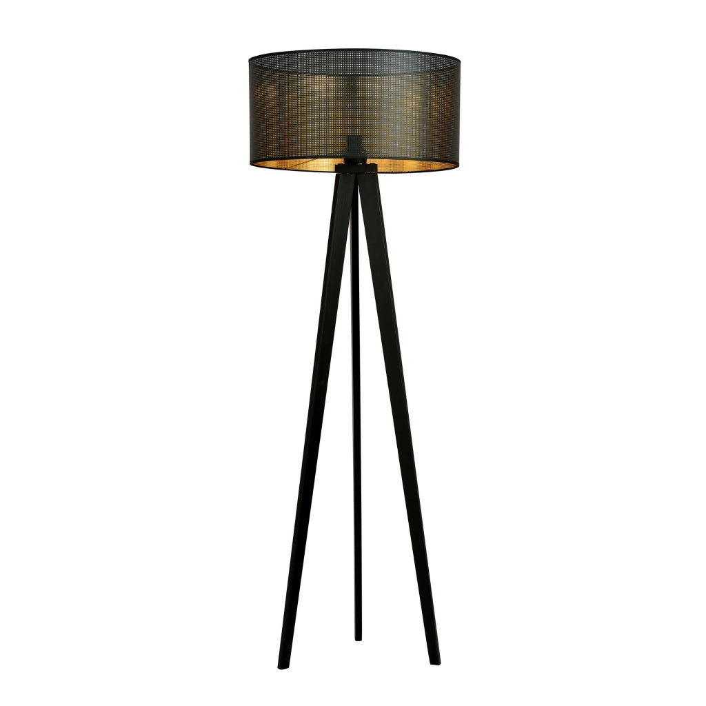 Lampada da terra Emibig Aston treppiede nero/oro E27 150cm