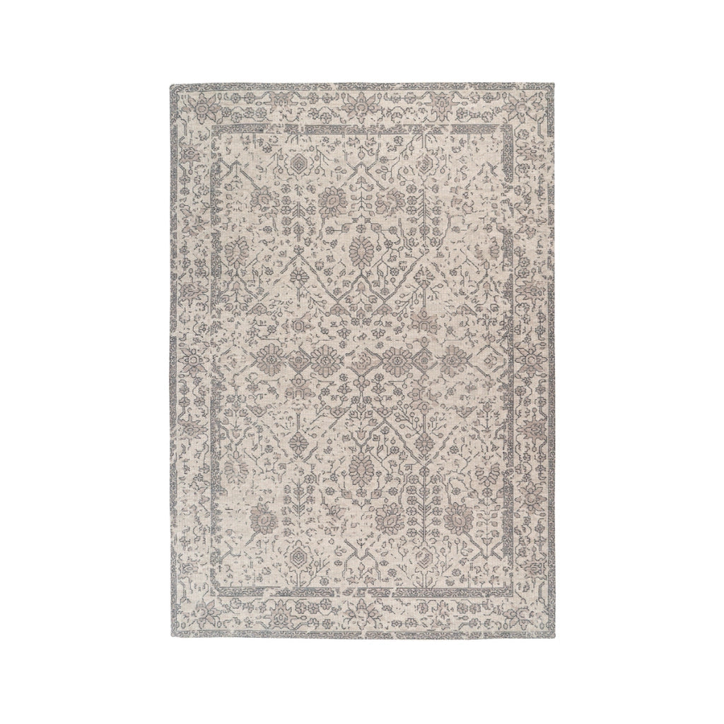 Tappeto Vintage Perry 100 in Cotone Crema