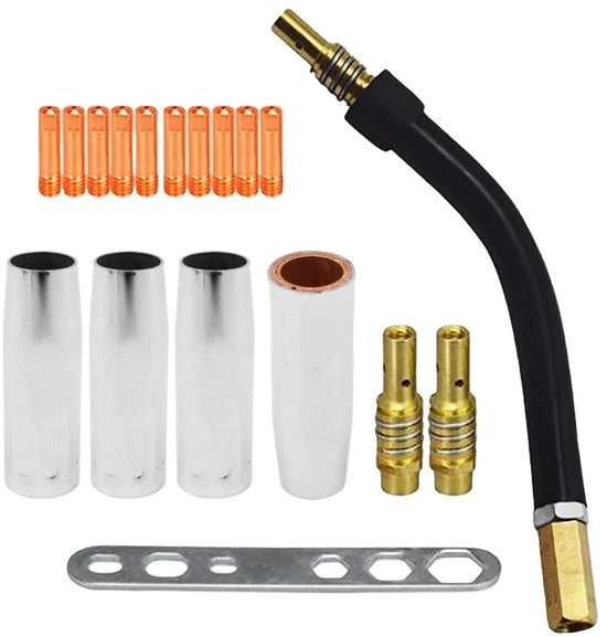 Accessori per l'assemblaggio - Contattino 0,9mm - 18 pezzi - Otre - Diffusore - Cuppa di protezione - Adatto per MB15 15AK MIG Lastoorta - Materiale duraturo - Accessori per l'assemblaggio