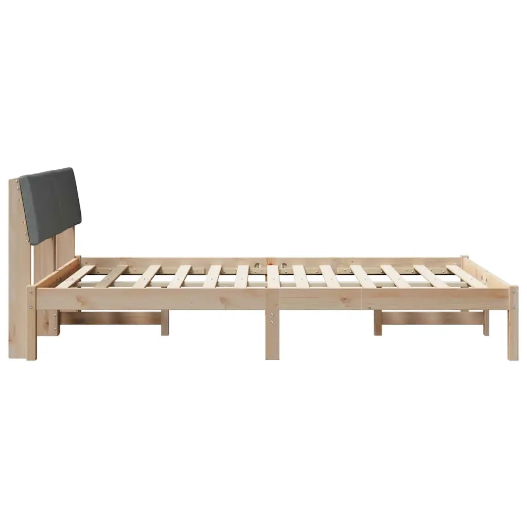 Struttura del Letto marrone e grigio scuro 135 x 190 cm