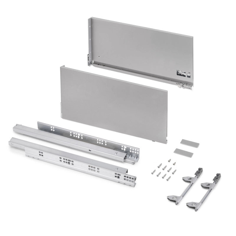 Cassetto esterno Vertex 60kg, altezza 242 mm, profondità 500 mm, Acciaio, Grigio antracite