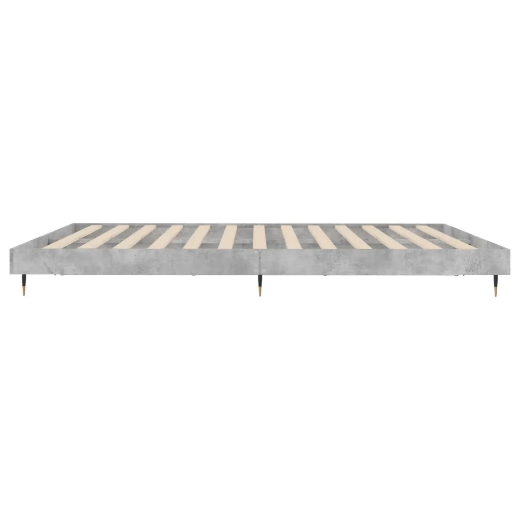 Giroletto-Struttura Letto Grigio Cemento 200x200 cm in Legno Multistrato 812977