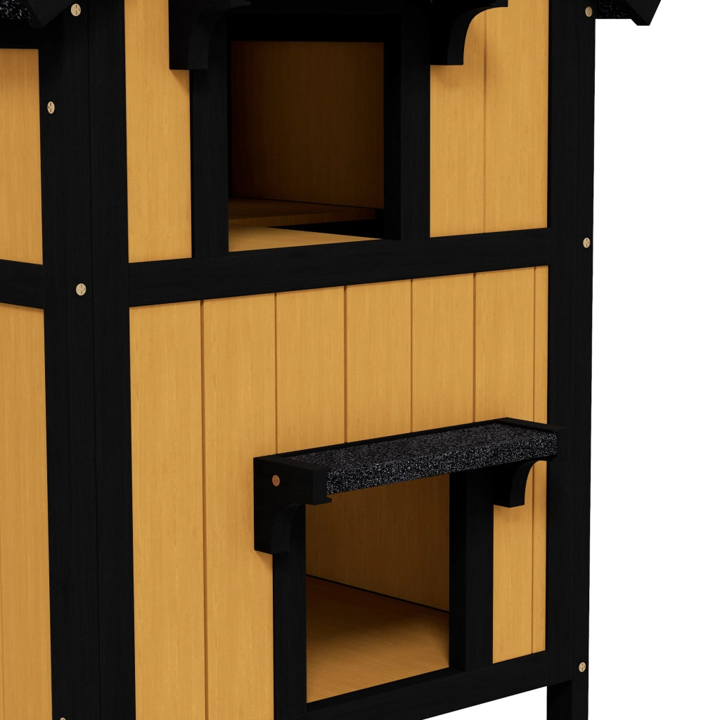 CASA PER GATTI 96x65x85,5 cm Legno Giallo