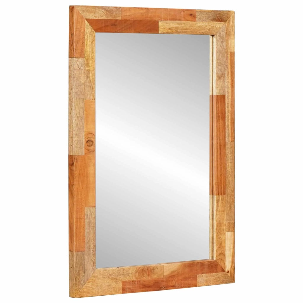 Set da Bagno con porta 2 pcs Naturale Legno di mango massello
