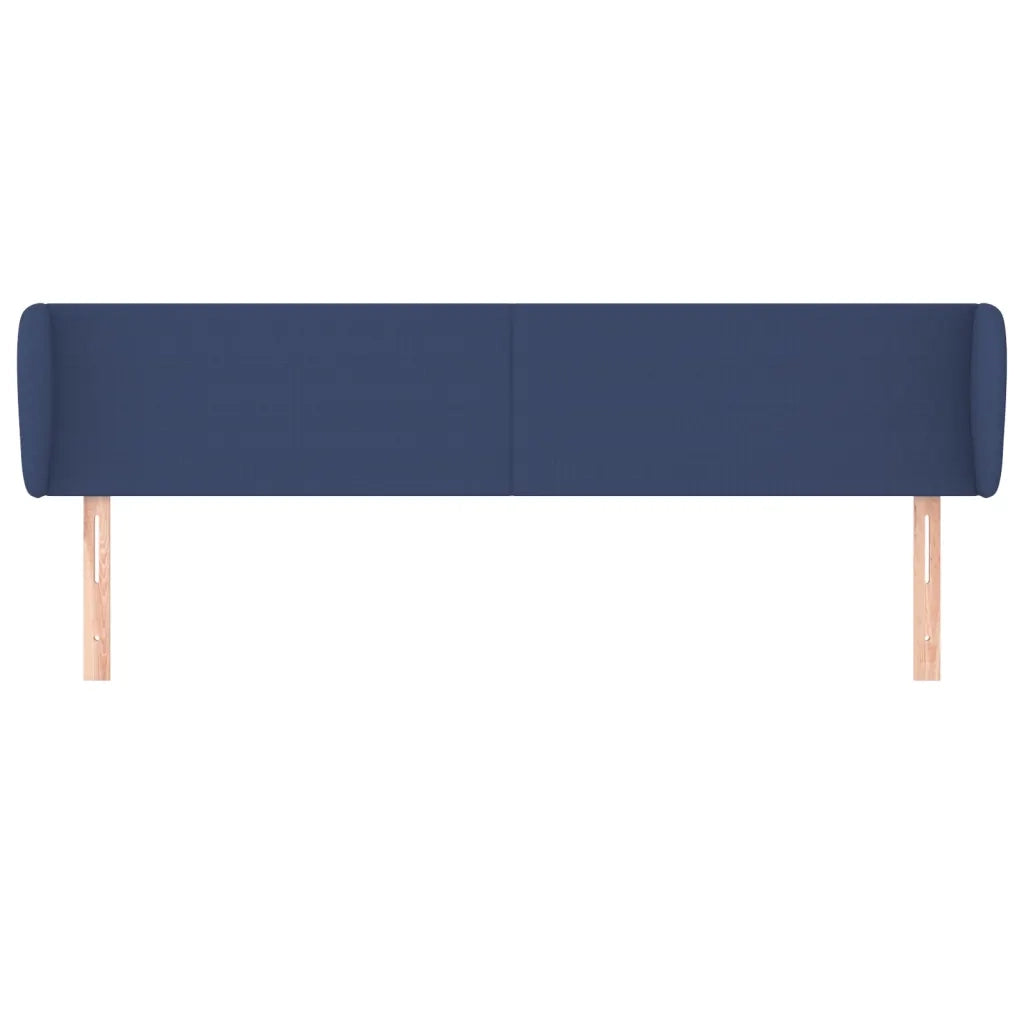 Testiera | Testata ad Orecchio Blu 203x23x78/88cm in Tessuto