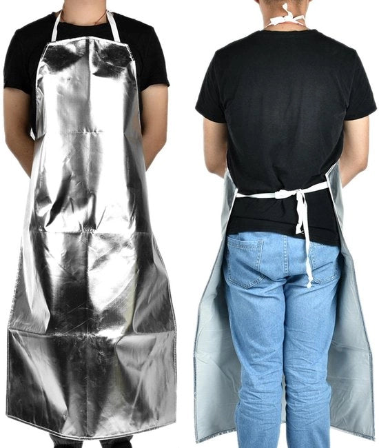 Schort di sicurezza termoresistente 1000 gradi - foglio di alluminio - retro in cotone - isolamento termico - protezione antincendio - duraturo e resistente alle abrasioni - schort di sicurezza