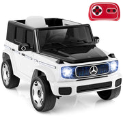 Auto cavalcabile per bambini con telecomando batteria removibile luci a LED e musica, Veicolo elettrico 4WD da 12V 9AH Bianco