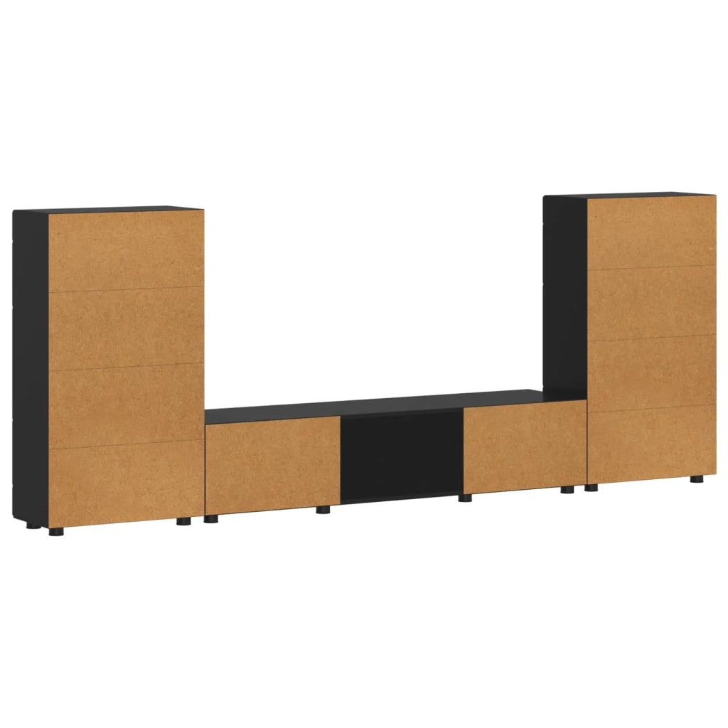 Set mobile TV con cassetto FLORIN 3 pcs Nero Legno multistrato 3397935