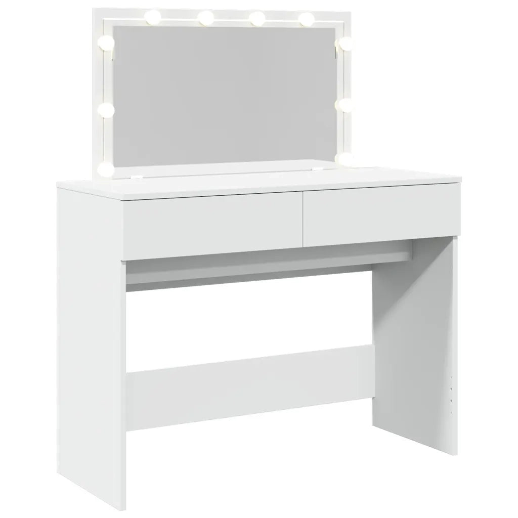 Toeletta | Tavolo da Trucco con LED Bianco 100x40x120 cm