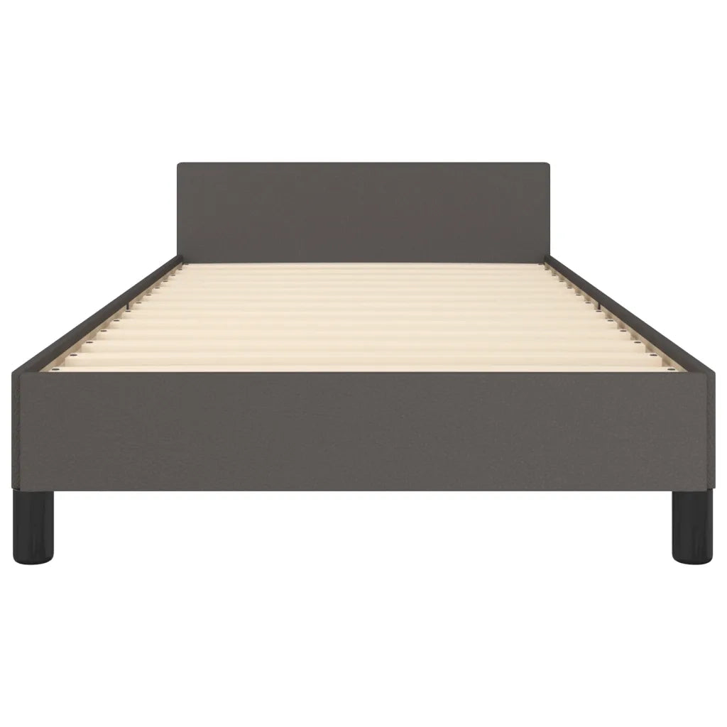 Giroletto con Testiera-Struttura Letto con testiera Crema 100x200 cm in Similpelle 258305