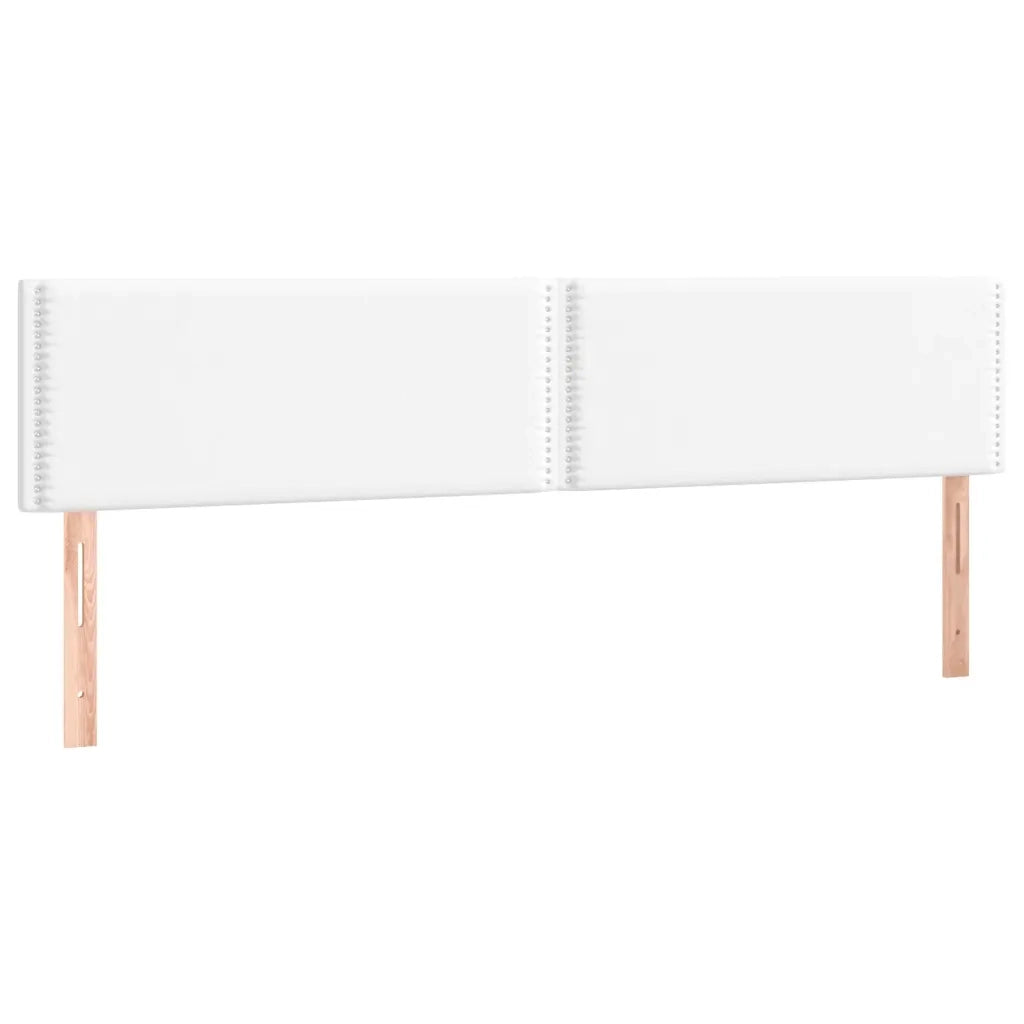 Testiera Bianca 200x5x78/88 cm in Similpelle 345993