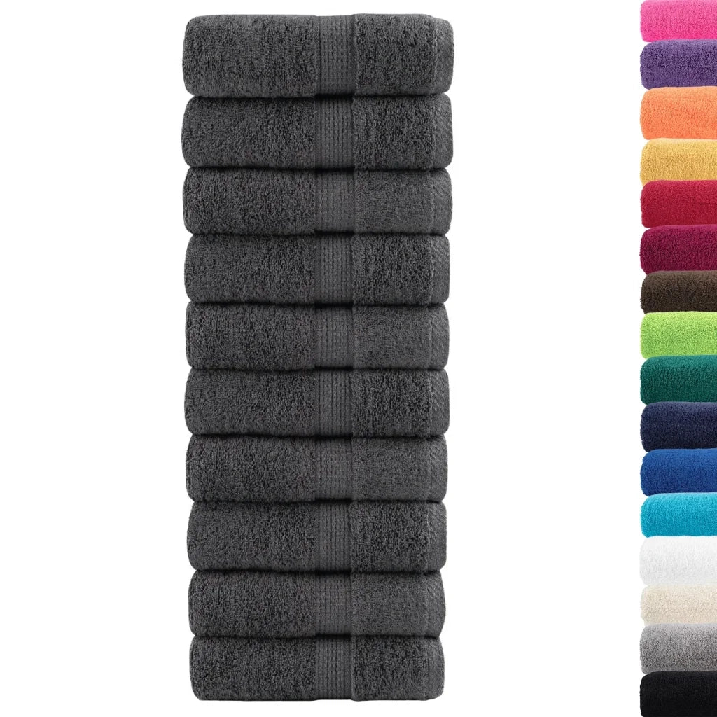 Asciugamani per ospiti Premium SOLUND 50 pz | Teli per bagno Antracite 30x50 cm 600 g/m2