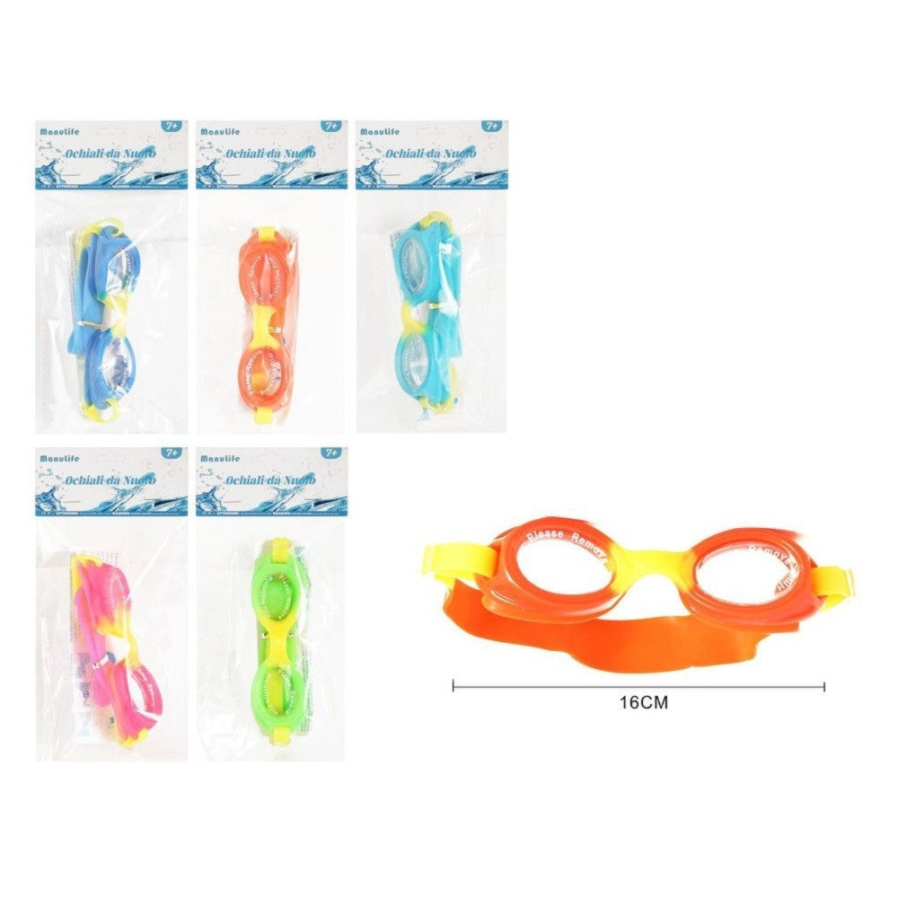 Trade Shop - Occhialini Da Nuoto Piscina Mare Estate Per Bambini 16cm Varie Colorazioni 605428 -