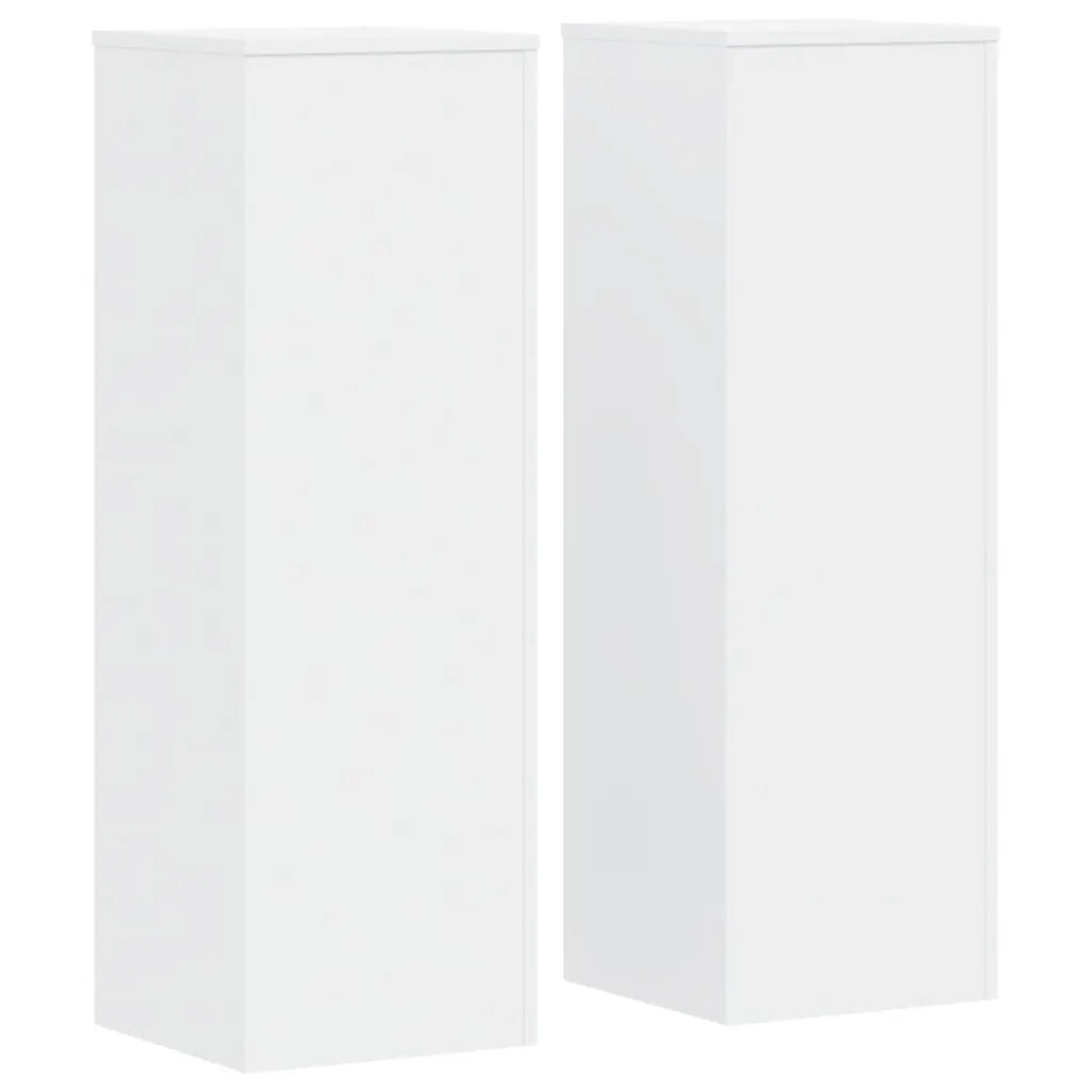 Supporti per Piante 2 pz Bianchi 33x33x100 cm Legno Multistrato 3307882