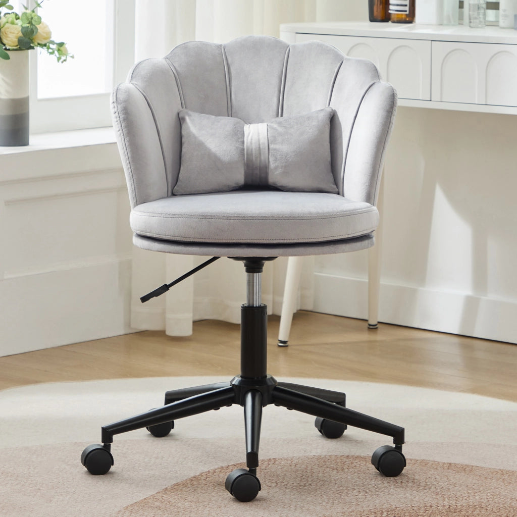 Poltrona Design ¨C MINIMAL ¨C Tessuto, Schienale a Petalo, Cuscino Lombare, Regolabile