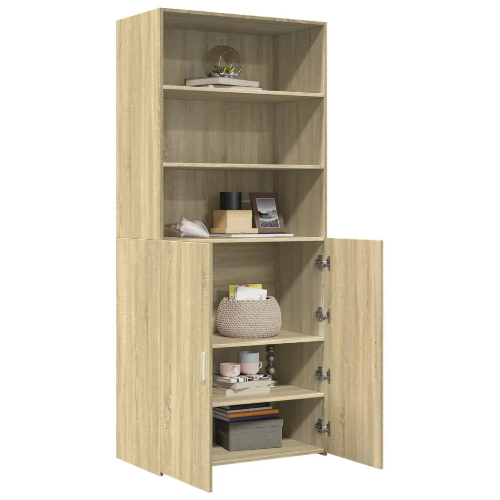 Credenza | Madia | Buffet da pranzo | Armadio da pranzo Rovere Sonoma 80x42,5x185 cm in Legno Multistrato